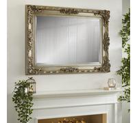 The Online Mirror Shop Wall Mirror Carved Louis Rectangular Shape With Champagne Frame- H110Cm X W 80Cm X D 6.5Cm For Hanging It Over Your Mantlepiece