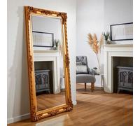 The Online Mirror Shop Wall Mirror Grand Louis Rectangular Shape With Antique Gold Frame- H 180Cmxw 90Cmxd 6.5Cm For Hanging In Living Room, Bedroom