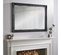 The Online Mirror Shop Wall Mirror Highbury Antique Rectangular Shape With Black Frame - H 104Cm X W 74Cm X D 3.5Cm For Hanging In Any Living Area