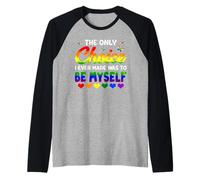 The Only Choice I Ever Made was to Be Myself Bisexual Pride Raglan Baseball Tee