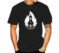 The only Church That Illuminates is a Burning Church T-Shirt Black M