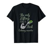 The Only Lifting I Do is A Fork Funny Gym Fitness Novelty T-Shirt