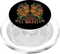 The Only Orange Monarch I Want Funny Butterfly Lover Gift PopSockets PopGrip for MagSafe