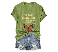 The Only Orange Monarch I Want in My Life Tee for Women (Green XXL)