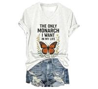 The Only Orange Monarch I Want in My Life Tee for Women (White XL)