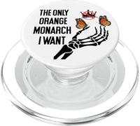 The Only Orange Monarch I Want We Only Need One No Kings USA PopSockets PopGrip for MagSafe