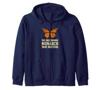 The Only Orange Monarch That Matters Butterfly Zip Hoodie