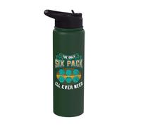 The Only Six Pack I´ll Ever Need Bocce Ball Player Stainless Steel Insulated Water Bottle