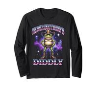 The Only Squat I'm Doin' is Diddly Frog Meme Men Women Long Sleeve T-Shirt