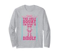 The Only Squat I'm Doin' is Diddly Frog Meme Men Women Long Sleeve T-Shirt
