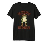 The Only Squat I'm Doin' is Diddly Frog Meme Men Women Premium T-Shirt