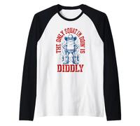 The Only Squat I'm Doin' is Diddly Frog Meme Men Women Raglan Baseball Tee