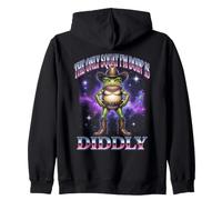 The Only Squat I'm Doin' Is Diddly Frog Meme Men Women Zip Hoodie