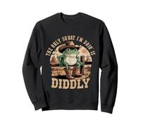 The Only Squat I'm Doin' Is Diddly Funny Frog Meme Sweatshirt