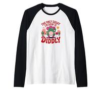 The Only Squat I'm Doin' is Diddly - Funny Frog Raglan Baseball Tee