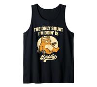 The Only Squat I'm Doin' is Diddly Lazy Gym Cat Ironic Tank Top