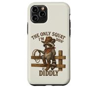 The Only Squat I'm Doin' Is Diddly Raccoon Western Rodeo Case for iPhone 11 Pro