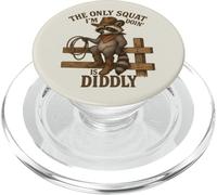 The Only Squat I'm Doin' Is Diddly Raccoon Western Rodeo PopSockets PopGrip for MagSafe