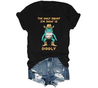 The Only Squat I'm Doin' is Diddly Shirt, Funny The Only Squat I'm Doin' is Diddly Cowboy Frog T-Shirt Black