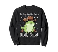 The Only Squat I'm Doing is Diddly Cowboy Frog Sweatshirt