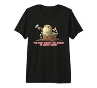 The only Squat I'm Doing is Diddly- Frog on Stump with Tea Premium T-Shirt