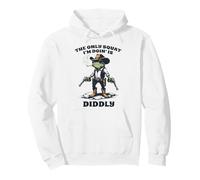 The Only Squat I'm Doing Is Diddly Funny Western Cowboy Frog Pullover Hoodie