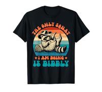 The Only Squat I'm Doing is Diddly Squat Cowboy Raccoon Meme T-Shirt