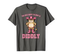 The Only Squat I'm Doing is Diddly Squat Funny Cat T-Shirt