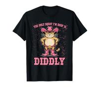 The Only Squat I'm Doing is Diddly Squat Funny Cat T-Shirt