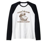 The Only Squat I'm Doing is Diddly Squat, Raglan Baseball Tee