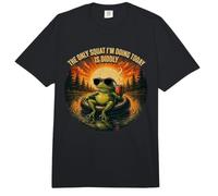 The Only Squat I'm Doing Today is Diddly Frog Comfort Colors Adult Heavyweight T-Shirt