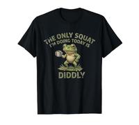 The Only Squat I'm Doing Today is Diddly Frog Value Graphic T-Shirt, Men, Black, L