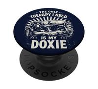 The Only Therapy I Need Is My Doxie Dachshund Dog PopSockets Adhesive PopGrip