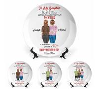 The Only Thing Better Than Being Your Mother Is Watching You Be A Mom Personalized Ceramic Decorative Plates Custom Name Cartoon Portrait Decorative Plates Custom Daughter And Mom Gifts For Woman