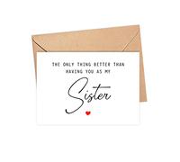 The Only Thing Better Than Having You As My Sister ...Is Our Baby Having You For An Auntie - Pregnancy Announcement Greeting Card - Sister Card - We're Pregnant Card - Mother's Day Gift