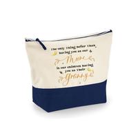 The Only Thing Better Than Having You as Our Mum | Mother’s Day or Birthday Gift for Granny, Makeup Bag, Canvas Accessory Bag. (Natural Navy, M)
