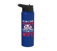 The Only Thing Hotter Than My Forge is My Wife Blacksmith Stainless Steel Insulated Water Bottle