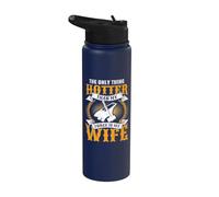 The Only Thing Hotter Than My Forge is My Wife Blacksmith Stainless Steel Insulated Water Bottle