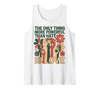 The Only Thing More Powerful Than Hate is Love Cute Hearts Tank Top