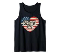 The Only Thing More Powerful Than Hate is Love Design Tee Tank Top