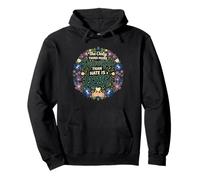 The Only Thing More Powerful Than Hate is Love Floral Quote Pullover Hoodie