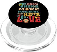 The Only Thing More Powerful than Hate is Love Quote Retro PopSockets PopGrip for MagSafe