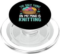 The Only Thing On My Mind Is Knitting PopSockets PopGrip for MagSafe