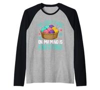 The Only Thing On My Mind Is Knitting Raglan Baseball Tee