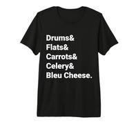 The Only Way to Eat Wings Funny Buffalo Chicken Wing Premium T-Shirt