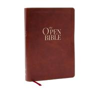 The Open Bible: Read and Discover the Bible for Yourself (NKJV Brown Leathersoft, Red Letter, Comfort Print)