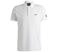 The Open BOSS Paddy Striped Polo - White