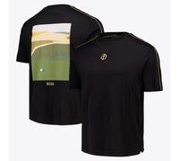 The Open Golf T-Shirt Hugo Boss Course Graphic Black Mens Official Merchandise