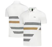 The Open Hugo Boss Tape Print Polo - White