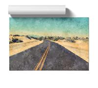 The Open Road Art Print | Unframed Poster, A4
